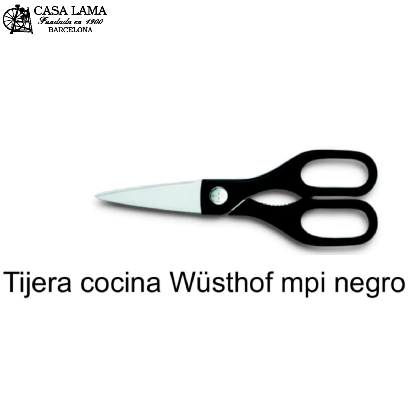 Tijera cocina Wüsthof color negro.