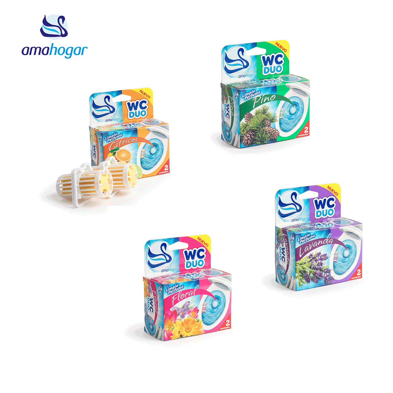 Ambientador WC soporte Duo perfumado Amahogar