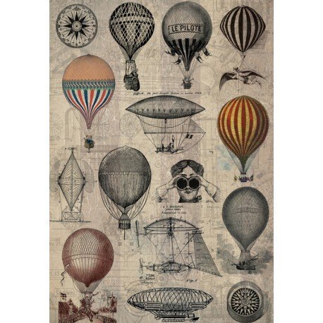 PAPEL ARROZ CADENCE A3 REF. 211 GLOBOS AEROSTATICOS